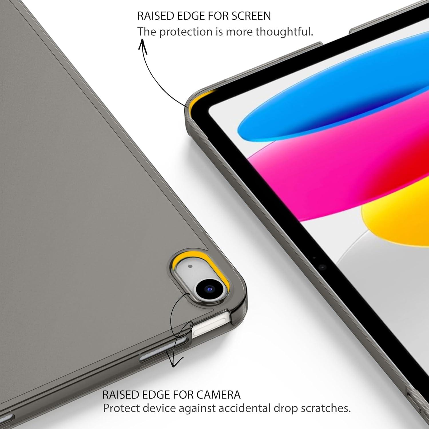 iPad 10.9 Zoll Hülle Ultra Dünn Matt Schutzhülle Dunkelgrau
