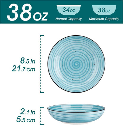 Vancasso Bonbon Suppenteller 6er Set Steingut 21,8x5,7cm