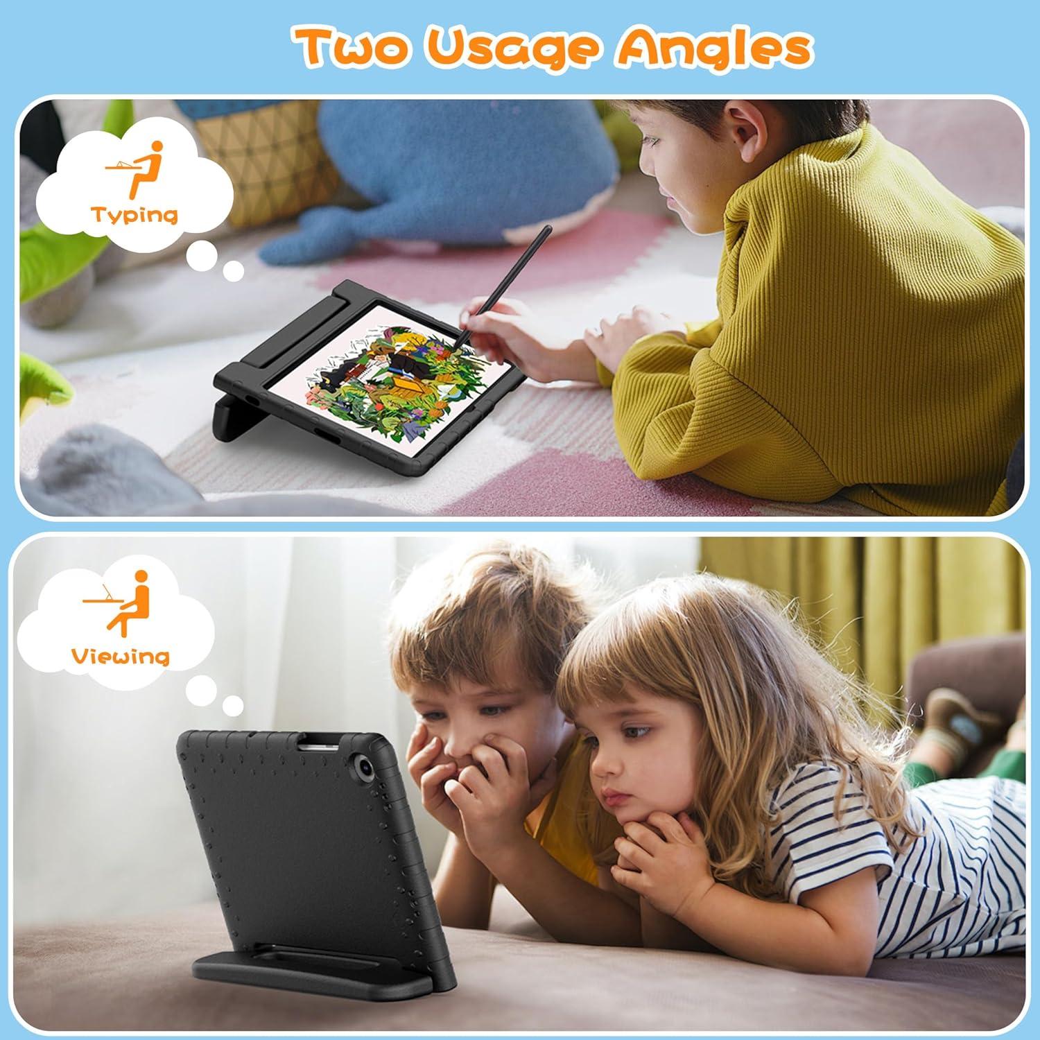 Kinder Hülle Samsung Galaxy Tab A9+ 11 Zoll 2023 Stoßfest Schwarz
