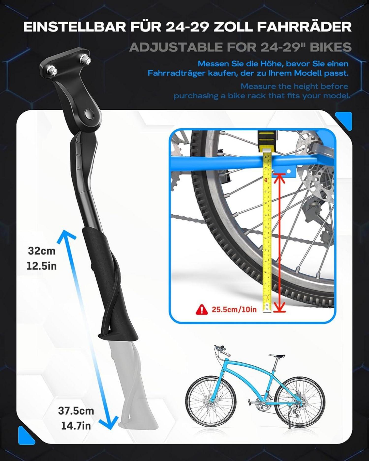 Fahrradständer 24-29 Zoll höhenverstellbarer Seitenständer 4
