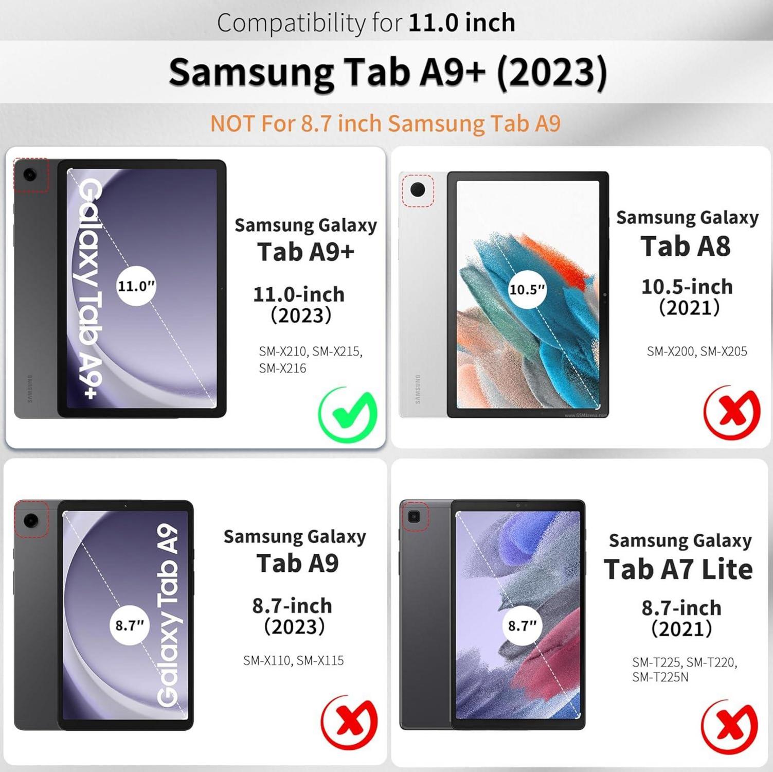 Hülle für Samsung Galaxy Tab A9+ Plus 11 Zoll
