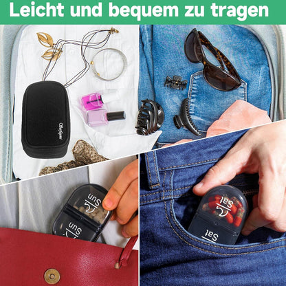 Tablettenbox 7 Tage Medikamentenbox Organizer Pillendose Canvas