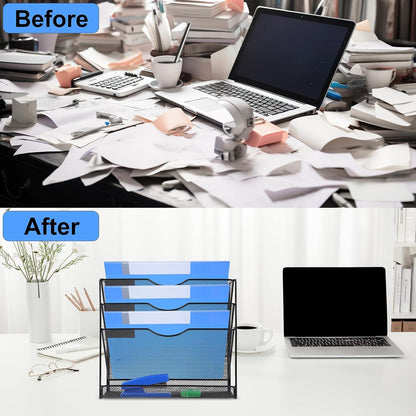 Zeitschriftenhalter Wandmontage 4 Ebenen A4 Organizer