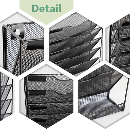 Zeitschriftenhalter Wand Organizer A4 11 Ebenen Metallnetz