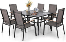 Gartenmöbel Set 6er mit Tisch und Stapelstühlen Textilene
