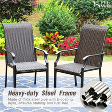 PHIVILLA 7-teiliges Rattan Gartenmöbel Set für Balkon
