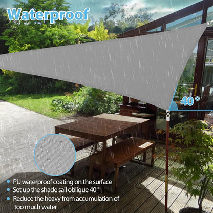 Sonnensegel Dreieckig 3x3m UV Schutz Wasserdicht Sonenschutz