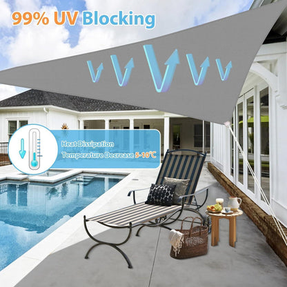 Sonnensegel Dreieckig 3x3m UV Schutz Wasserdicht Sonenschutz