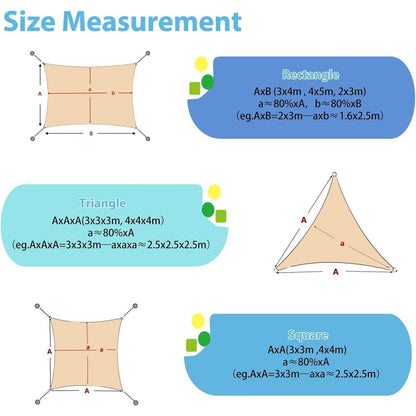 Sonnensegel Dreieckig 3x3m UV Schutz Wasserdicht Sonenschutz
