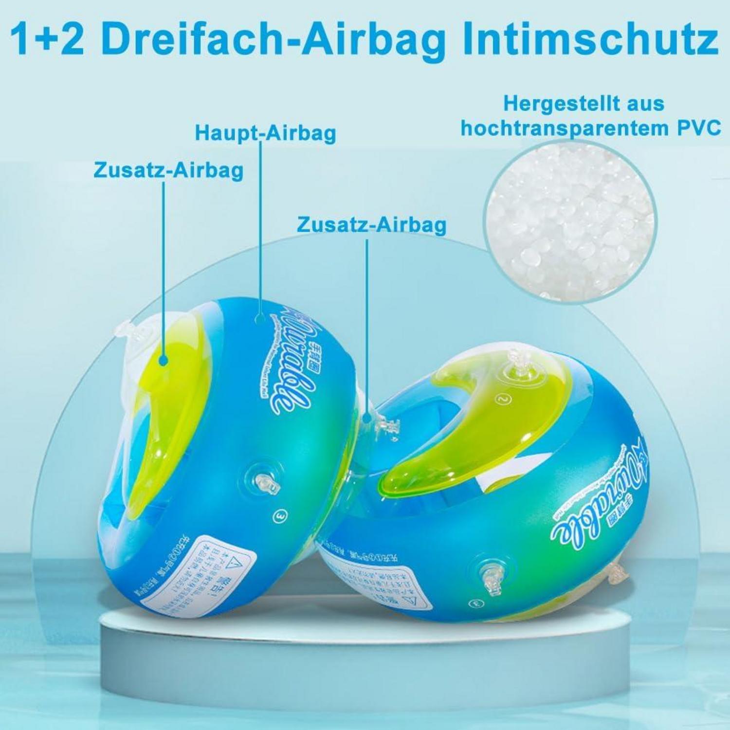 Schwimmflügel Kinder Schwimmhilfe Baby 3 unabhängige Airbags 6-24 Kg