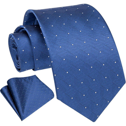 Krawatte Herren Hochzeit Punkte Einstecktuch Set Blaugrün