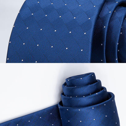 Krawatte Herren Hochzeit Punkte Einstecktuch Set Blaugrün