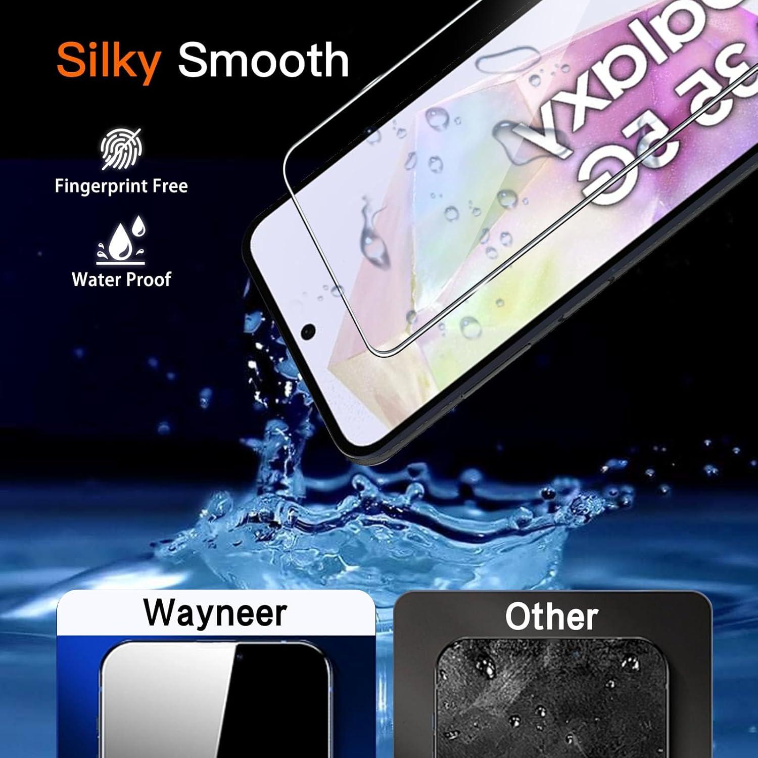 Samsung Galaxy A35 5G Schutzfolie Panzerglas 3 Stück Anti-Kratzen 9H Härte HD