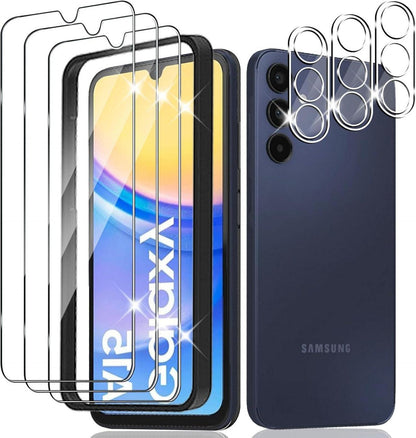 Schutzfolie Samsung Galaxy A15 Panzerglas 3 Stk Anti-Kratz 9H HD