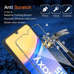 Schutzfolie Samsung Galaxy A15 Panzerglas 3 Stk Anti-Kratz 9H HD