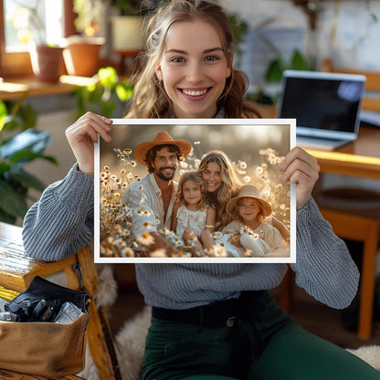 Weißer Fotorahmen A3 für 30x42 cm Fotos und Bilder - Wandmontage - 29,7x42 cm Rahmen
