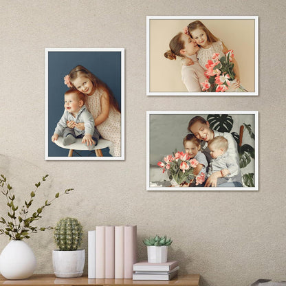 Weißer Fotorahmen A3 30x42 cm für Wandmontage - Großer Bilderrahmen