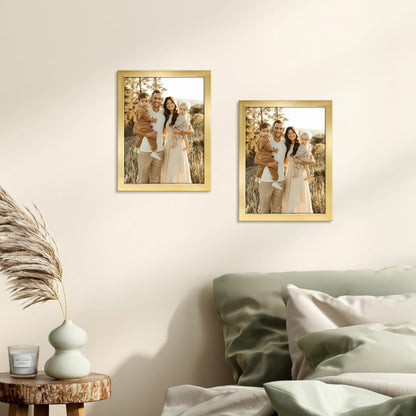Goldener Bilderrahmen 15x20 cm – Eleganter Kunststoff Fotorahmen für Wand & Tisch