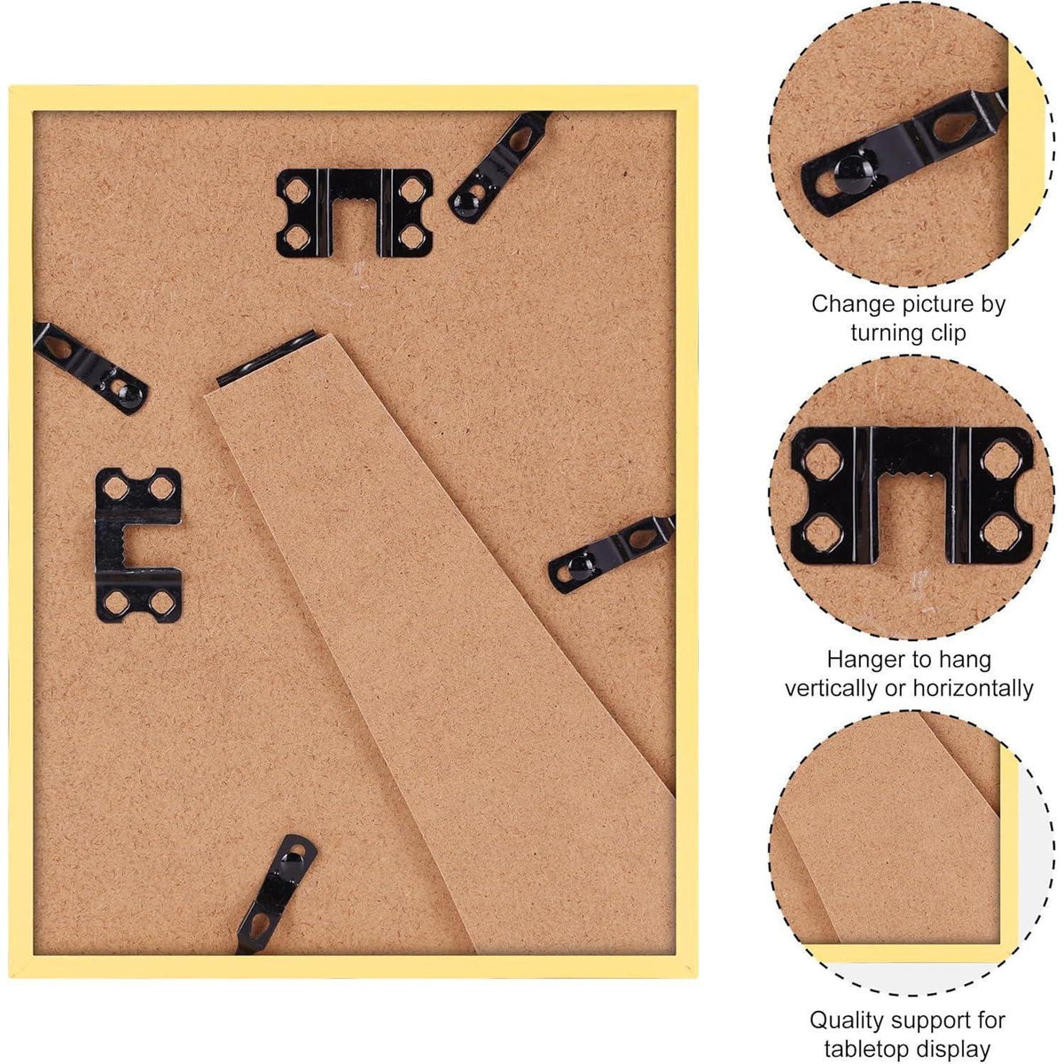 Goldener Bilderrahmen 15x20 cm – Eleganter Kunststoff Fotorahmen für Wand & Tisch