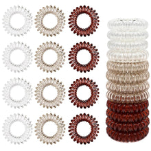 12er Set Spiral Haargummis Damen Telefonkabel Zopfgummis
