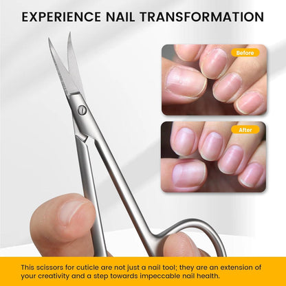 Präzisions-Nagelhautschere mit gebogener Spitze für professionelle Nagelpflege