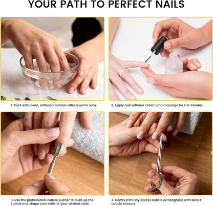 Präzisions-Nagelhautschere mit gebogener Spitze für professionelle