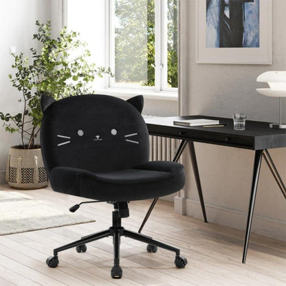 Ergonomischer Drehstuhl mit breitem Sitzkissen und Rädern