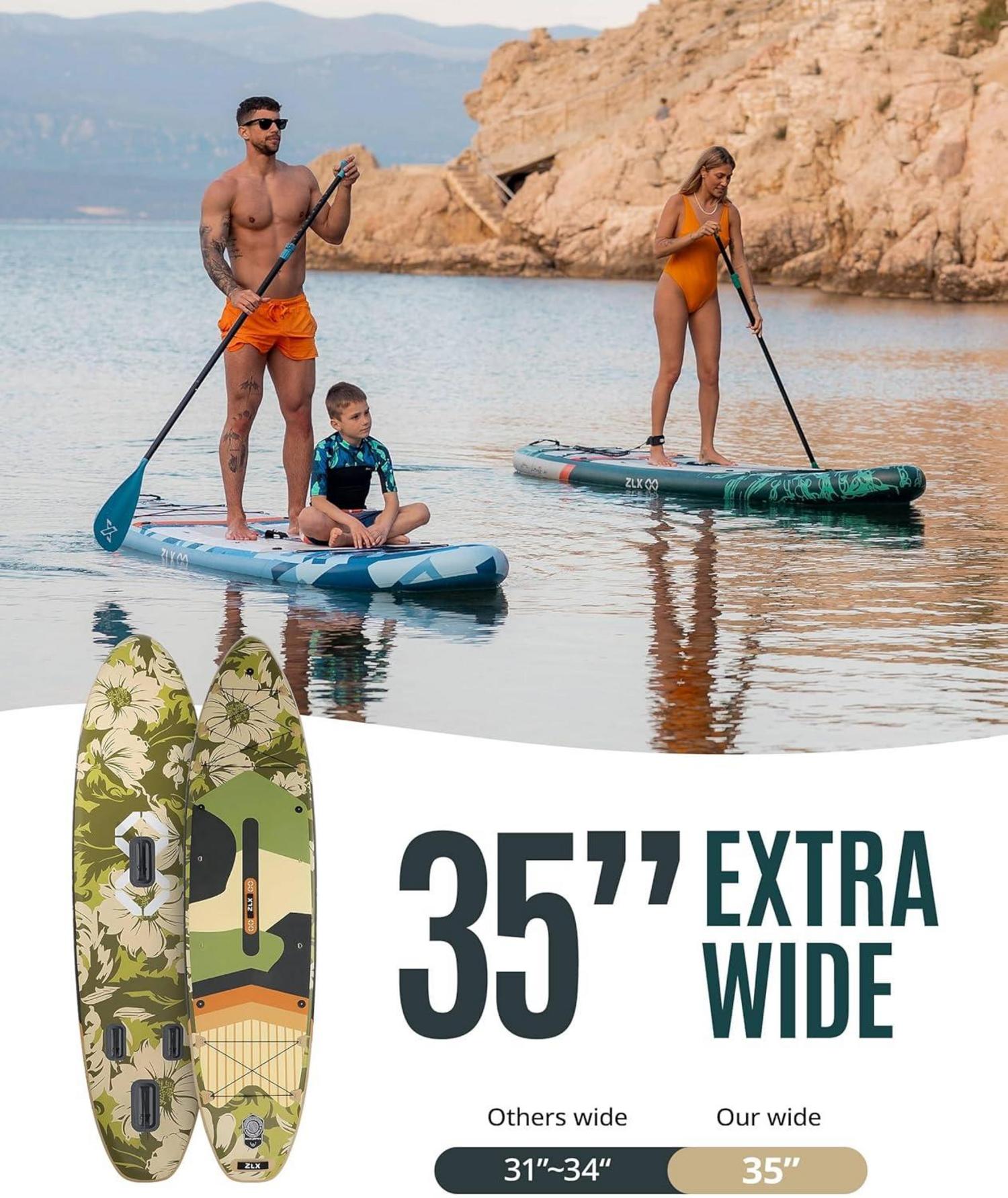 Aufblasbares Stand Up Paddle Board 350cm Premium SUP Board Stabil Rutschfest