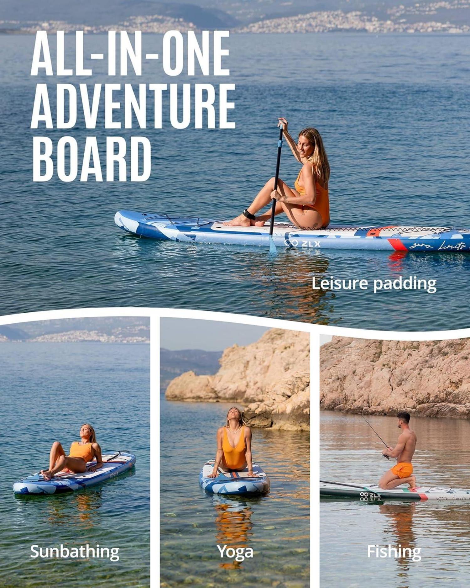 Aufblasbares Stand Up Paddle Board 350cm Premium SUP Board Stabil Rutschfest