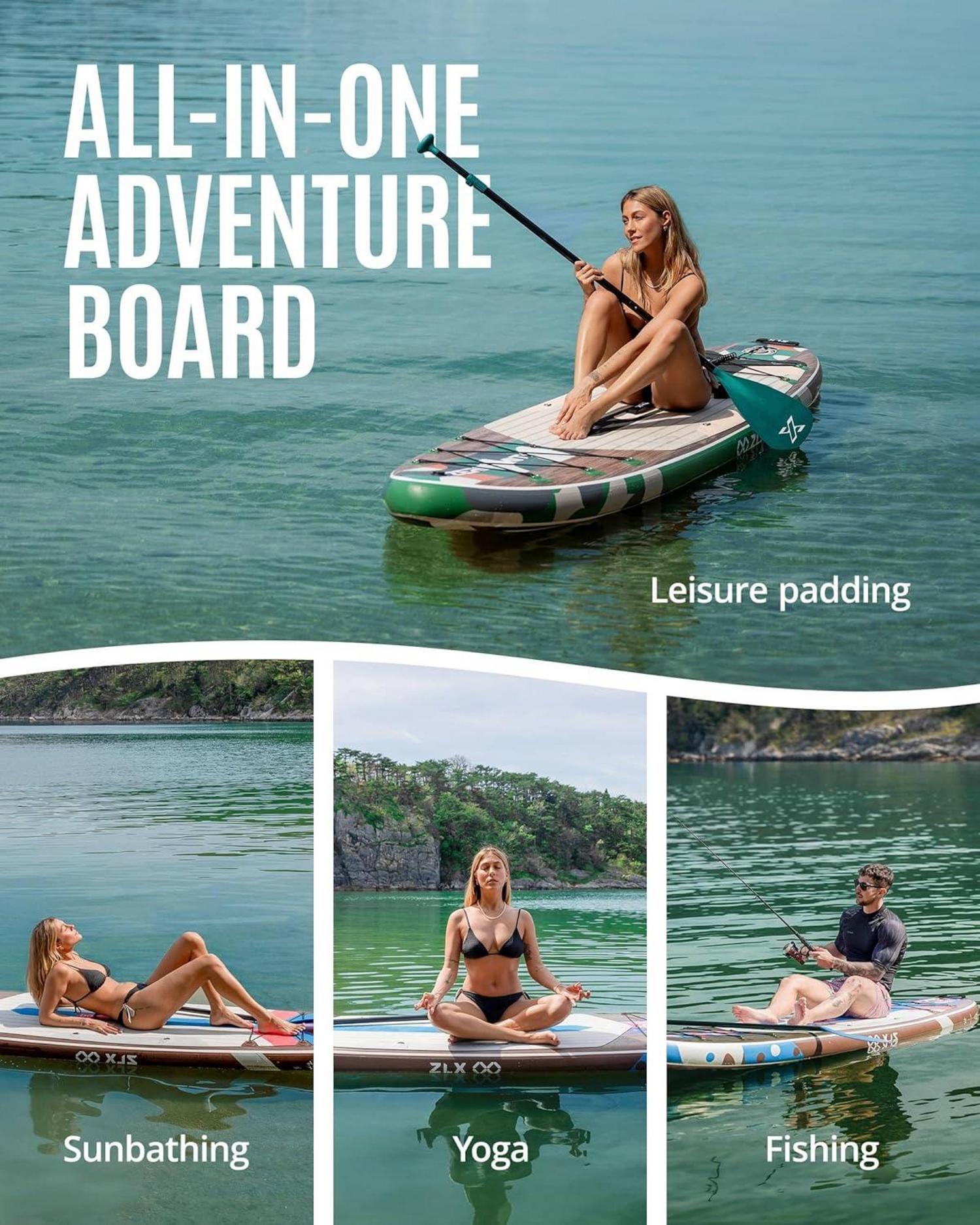 ZLX 320cm Stand Up Paddle Board Premium SUP Board inkl. Paddel & Zubehör