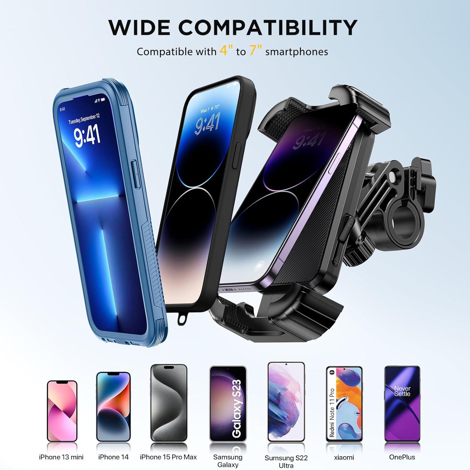 Handyhalterung Fahrrad Motorrad 360° Halter iPhone Samsung 4-7 Zoll