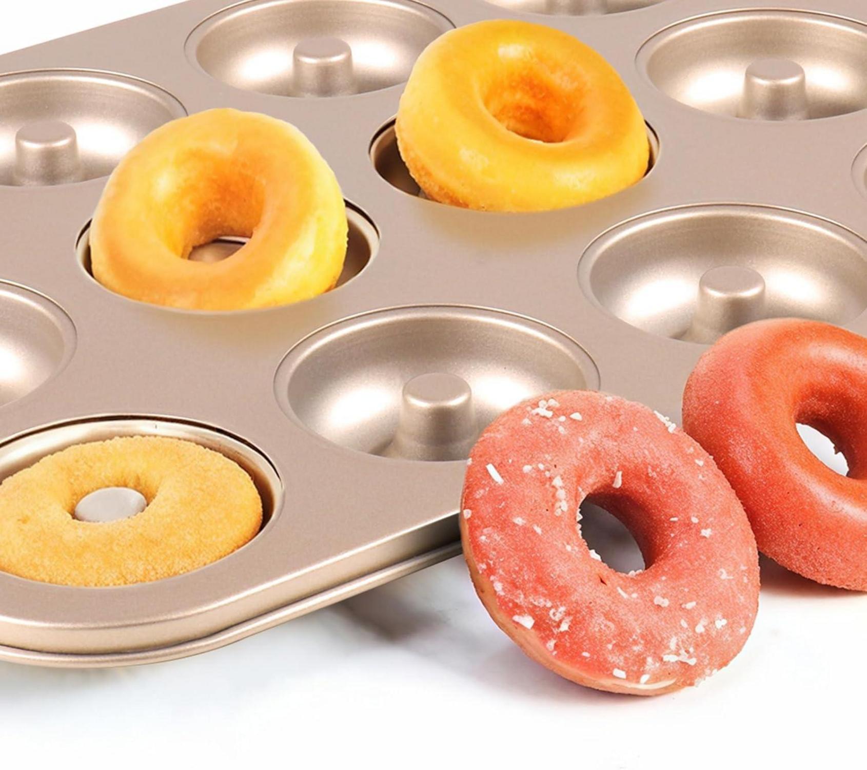 Backform Donut-Backblech mit Antihaftbeschichtung, Set 2 Stück