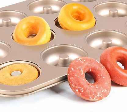 Backform Donut-Backblech mit Antihaftbeschichtung, Set 2 Stück