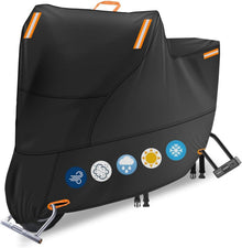 Motorradabdeckung Wasserdicht 600D Oxford Reflektierende Streifen