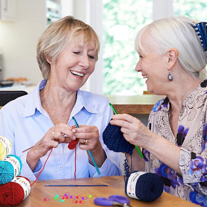 YINVA Häkelnadel Set 111-teilig Ergonomische Häkelnadeln Crochet Strickset