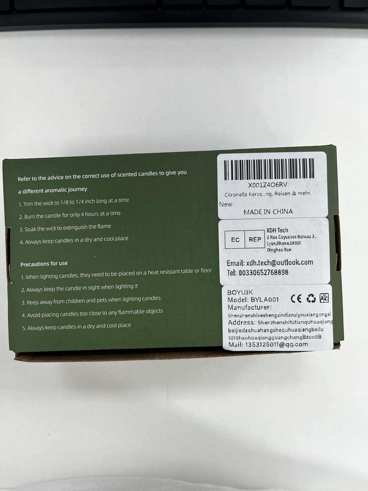 Citronella Kerze 2er Set | Outdoor Duftkerze | 20 Stunden Brenndauer