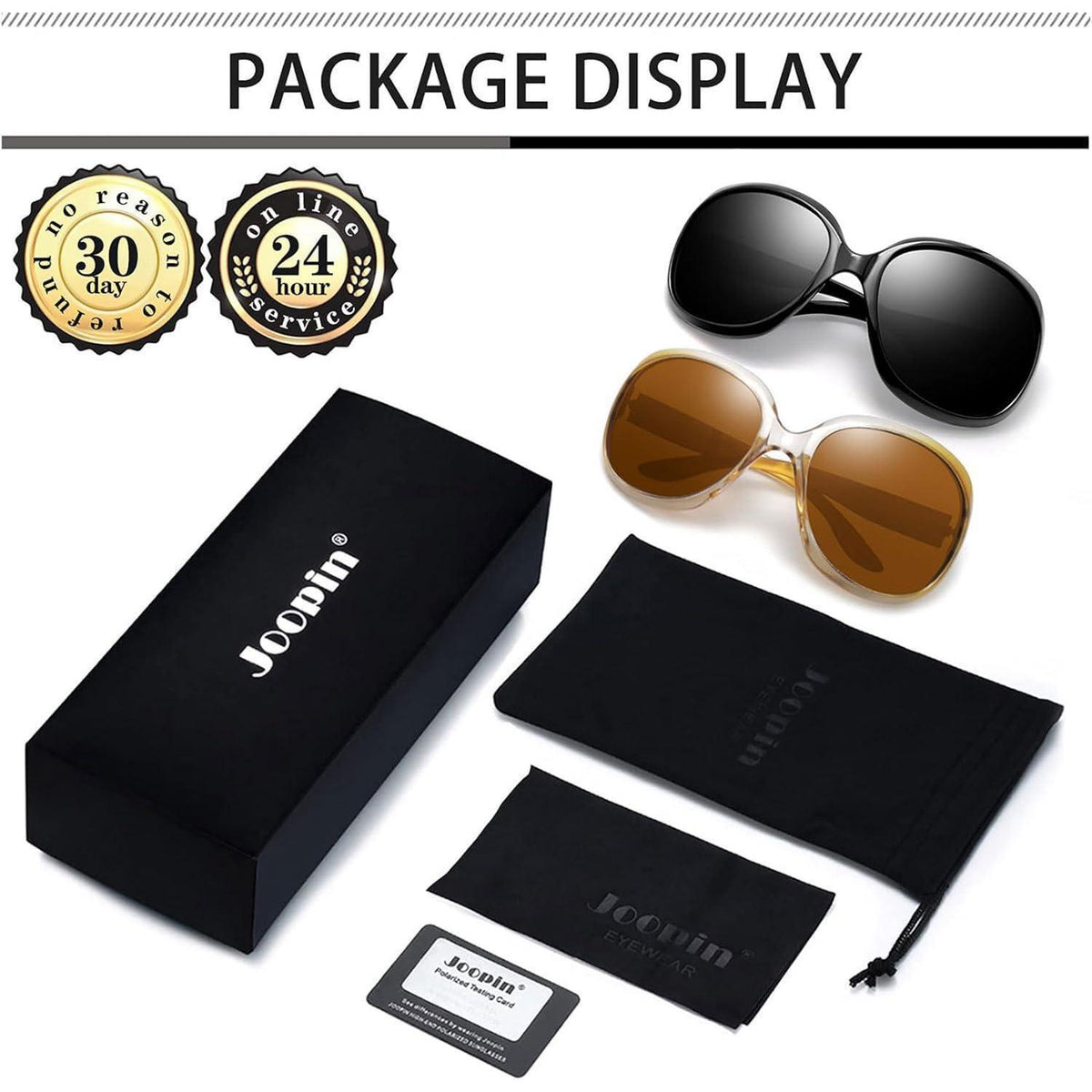 Übergroße Damen Sonnenbrille polarisiert UV400 im Retro-Stil