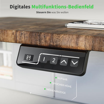 Höhenverstellbarer Schreibtisch Elektrisch 140x60cm Ergonomisch