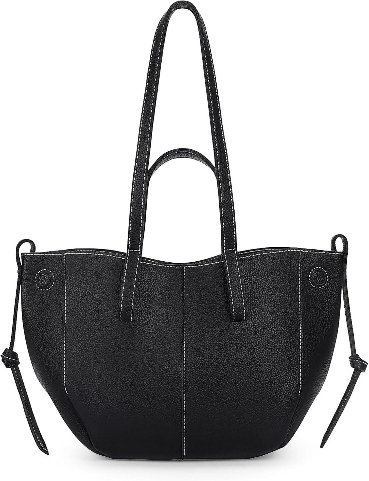 Handtasche Klein Tote Bag Damen Weiche Leder Tragetasche Retro Braun