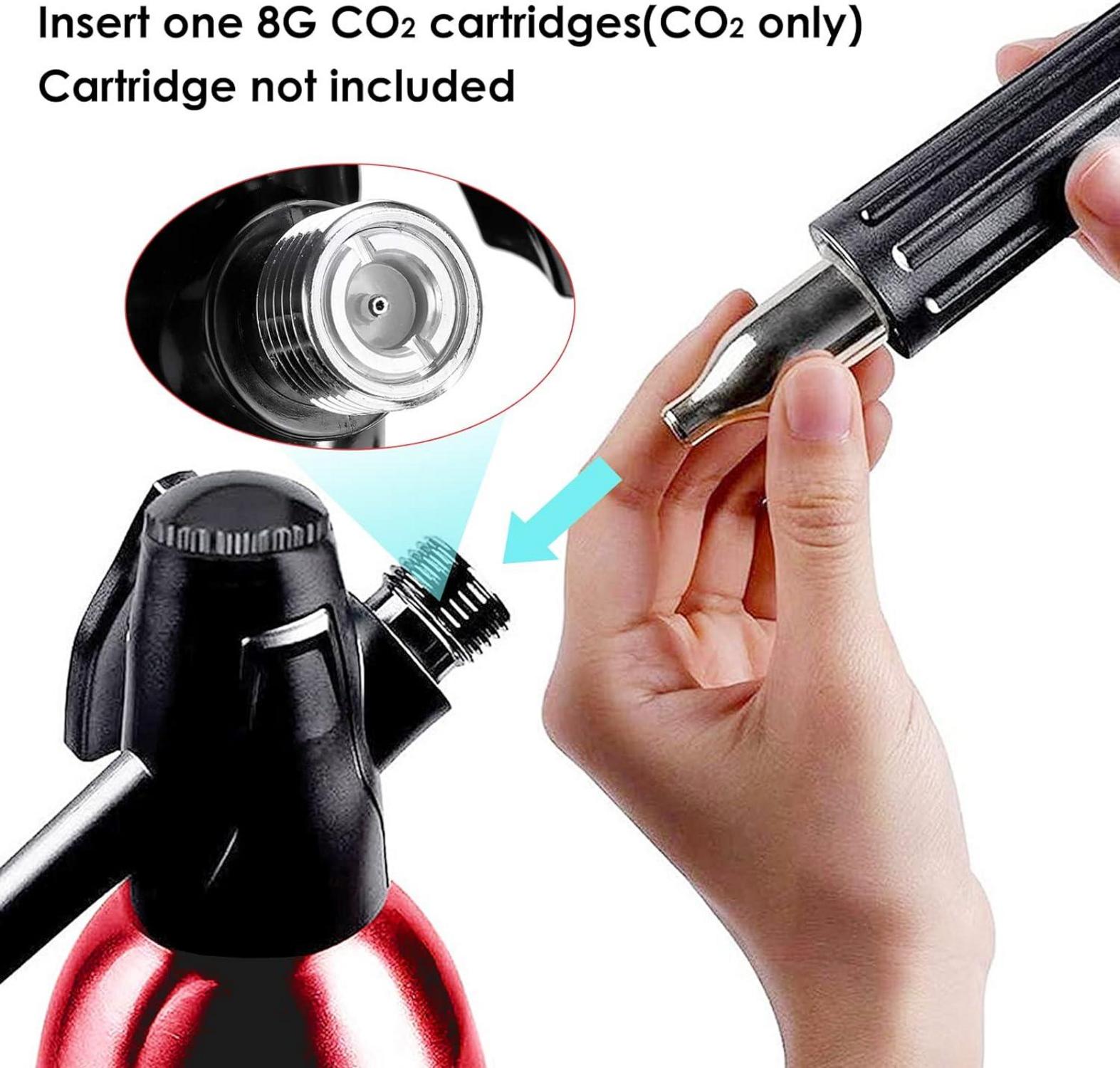 Soda Wassersprudler und Siphon mit Druckregler, Aluminium-Sprudelwasserbereiter