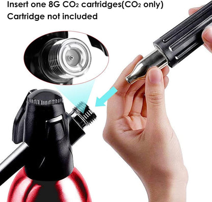 Soda Wassersprudler und Siphon mit Druckregler, Aluminium-Sprudelwasserbereiter