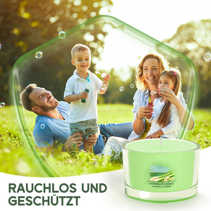 Citronella Kerze Outdoor Natürliche Sojawachs 3er Set Garten Camping