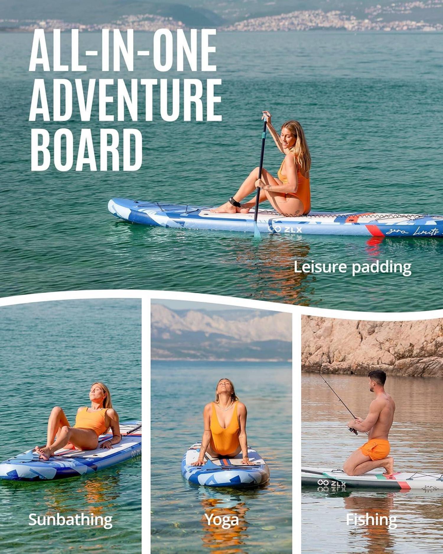 Aufblasbares Stand Up Paddle Board 350 cm SUP Paddling Board Stabil rutschfest