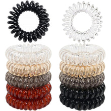 12 Stück Elastisches Spiral Haargummi Set für Mädchen & Frauen