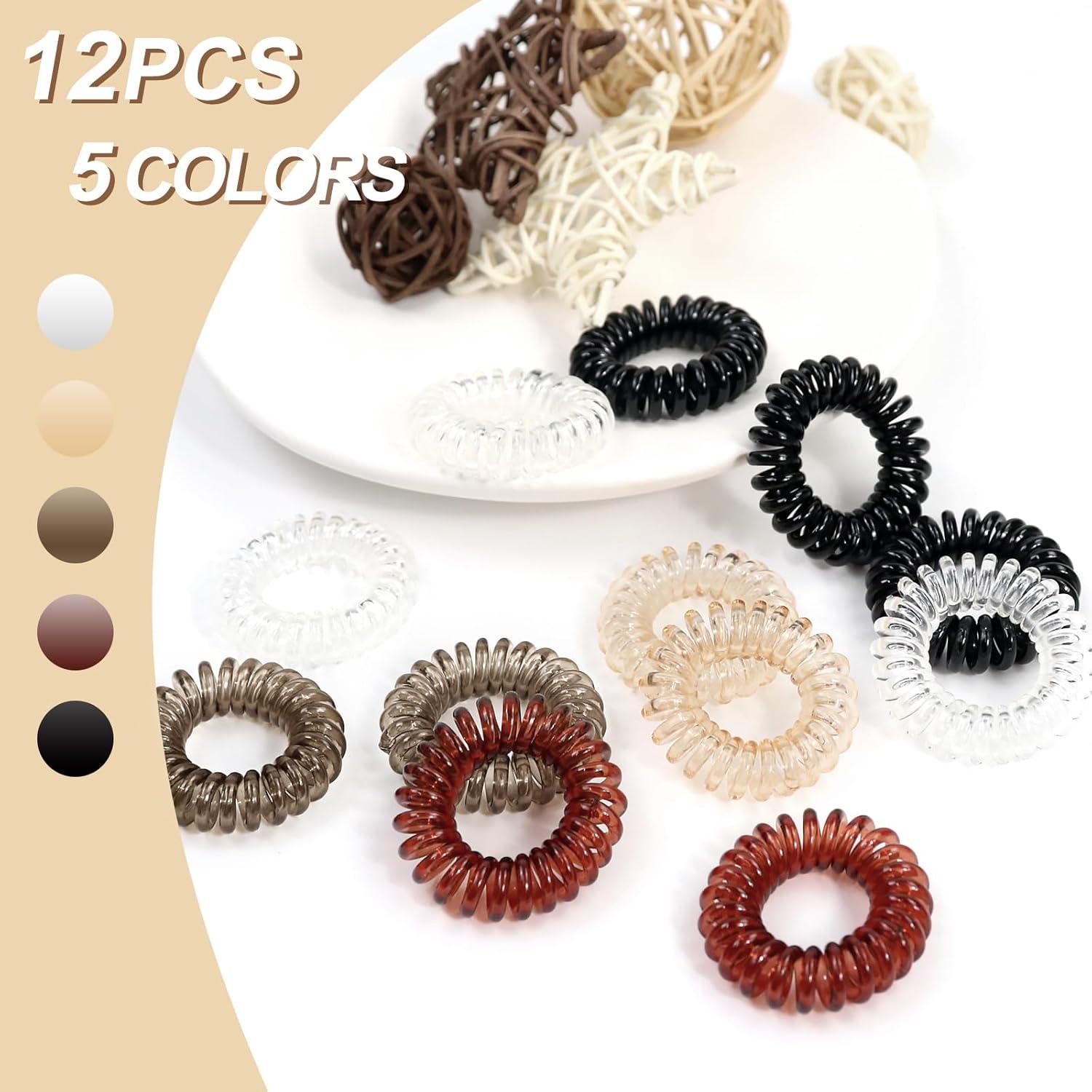 12 Stück Spiral Haargummi Damen Hochwertige Elastisch Haargummi Set