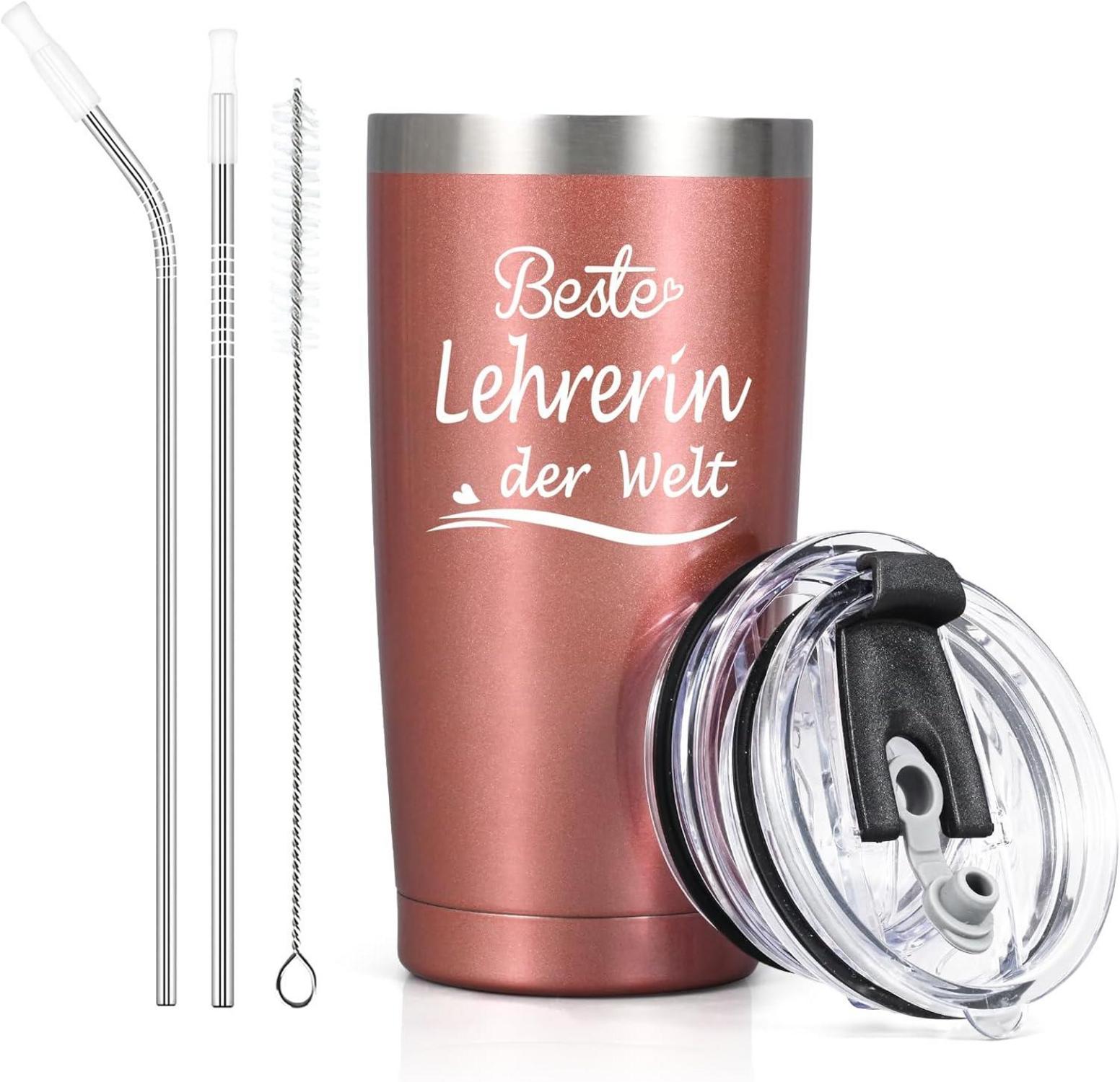 Lehrerin Geschenk Abschiedsgeschenk Dankeschön 600ml Thermobecher