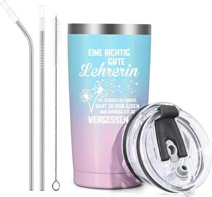 Lehrerin Geschenk Thermobecher Edelstahl Kaffee Becher 600ml