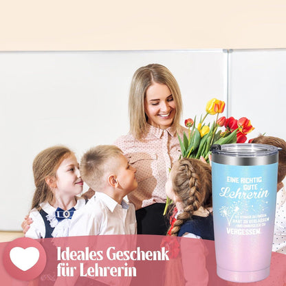 Lehrerin Geschenk Thermobecher Edelstahl Kaffee Becher 600ml