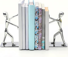 Qualsen Edelstahl Buchstützen Silber rutschfestes Design