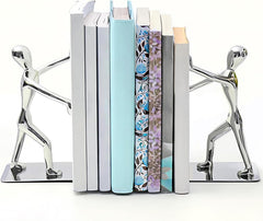 Qualsen Edelstahl Buchstützen Silber rutschfestes Design